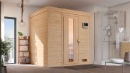 Sauna "Bo" Farbe: Natur - 196 x 170 x 208 cm (B x T x H)