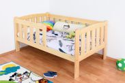 Kinderbett / Juniorbett Kiefer massiv Vollholz natur 96, inkl. Lattenrost - 90 x 160 cm (B x L)