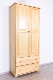 Schrank Kiefer massiv Vollholz natur Junco 33 - Abmessungen: 195 x 84 x 42 cm (H x B x T)