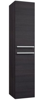 Bad - Hochschrank Bidar 88, Farbe: Eiche Schwarz – 160 x 35 x 35 cm (H x B x T)