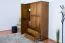 Kleiderschrank Kiefer Vollholz massiv Eichefarben Rustikal Junco 06 - Abmessung: 195 x 135 x 59 cm (H x B x T)