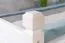 Weißes Einzelbett aus massivem Kiefernholz 101, inkl. Lattenrost, Liegefläche 80 x 200 cm, kleines Gästebett, sehr stabil und langlebig, modern