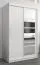 120 cm breiter Kleiderschrank mit 5 Fächern und 2 Türen | Farbe: Weiß Abbildung