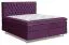 Boxspringbett MINDORO, Box: Bonellfederkern, Matratze: Taschenfederkern, Top Matress: Schaumstoff -  Abmessung: 180 x 200 cm - Farbe: Violett