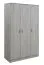 123 cm breiter Kleiderschrank mit 3 Türen | Farbe: Weiß Abbildung