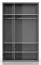 137 cm breiter Kleiderschrank mit 3 Türen | Farbe: Weiß Abbildung