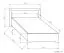 Doppelbett Kundiawa 26, Farbe: Sonoma Eiche hell / Sonoma Eiche dunkel - Liegefläche: 160 x 200 cm (B x L)
