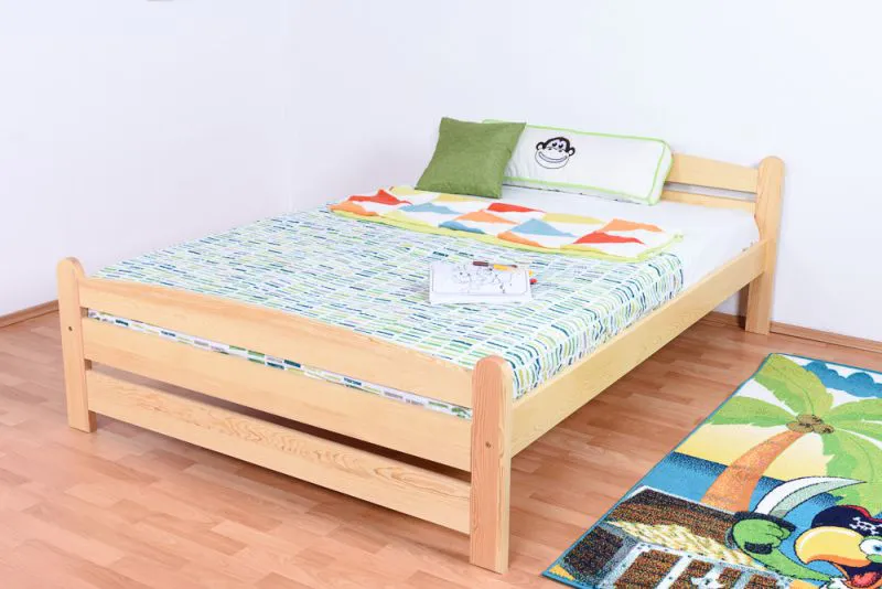 Kinderbett / Jugendbett Kiefer massiv Vollholz natur 83, inkl. Lattenrost - 140 x 200 cm (B x L)