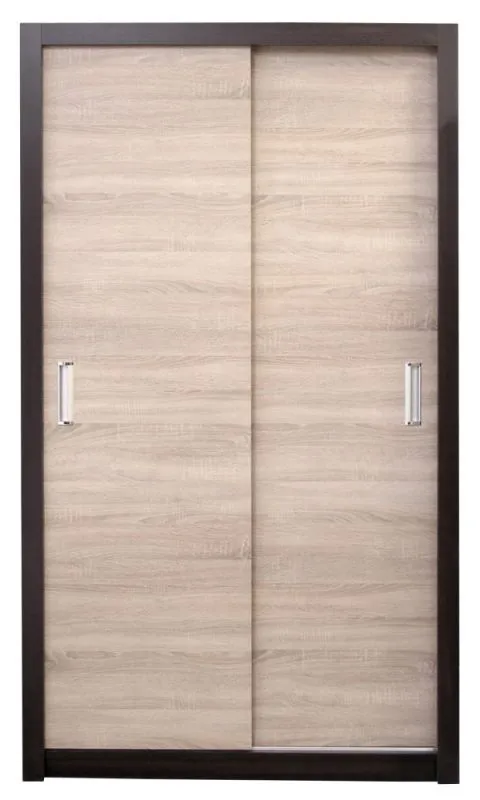 140 cm breiter Kleiderschrank mit 6 Fächern und 2 Türen | Farbe: Sonoma Eiche Abbildung