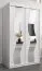 120 cm breiter Kleiderschrank mit 5 Fächern und 2 Türen | Farbe: Weiß Abbildung