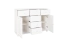 Weiße Kommode aus massivem Kiefernholz Junco 163, modernes Design, 100 x 140 x 42 cm, besonders langlebig und stabil, mit 6 Schubladen und 4 Fächern